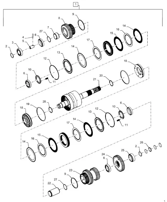 87350264 - Вал 2й в сборе 8,5С КПП T9T9./St.
